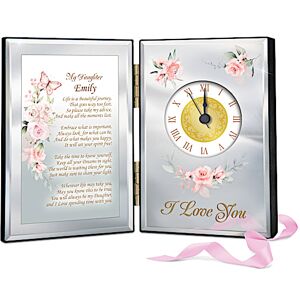 The Bradford Exchange Inspirational Mirrored Clock Personalized For Your Daughter
