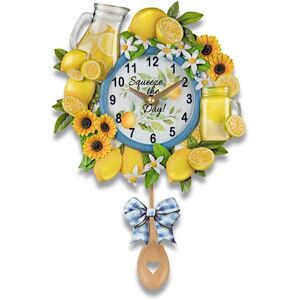 The Bradford Exchange Squeeze The Day Lemonade-Themed Sculptural Wall Clock