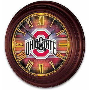 The Bradford Exchange Ohio State Buckeyes Illuminated Atomic Wall Clock