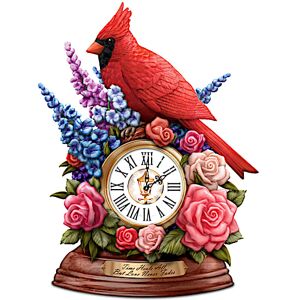 The Hamilton Collection Thomas Kinkade Remembrance Cardinal Table Clock