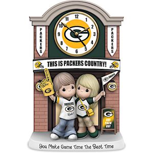 The Hamilton Collection Green Bay Packers Porcelain Clock With Quartz Movement