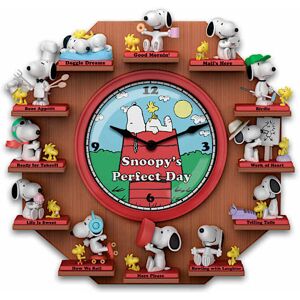 The Bradford Exchange PEANUTS Snoopy And Woodstock Sculpture Clock Collection