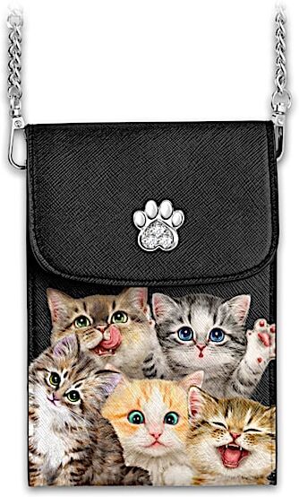 The Bradford Exchange Kayomi Harai Cats With Purr-sonality Cell Phone Bag