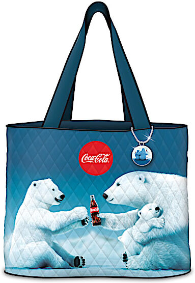 The Bradford Exchange COCA-COLA Share The Magic Quilted Tote Bag