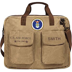 The Bradford Exchange U.S. Air Force Personalized Messenger Tote Bag The Bradford Exchange U.S. Air Force Personalized Messenger Tote Bag