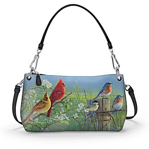 The Bradford Exchange James Hautman Spring Serenade Handbag Can Be Worn 3 Ways The Bradford Exchange James Hautman Spring Serenade Handbag Can Be Worn 3 Ways