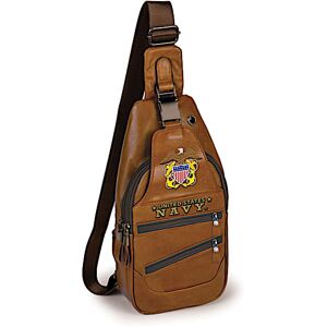 The Bradford Exchange Navy Faux Leather Crossbody Sling Bag With Embroidered Patch The Bradford Exchange Navy Faux Leather Crossbody Sling Bag With Embroidered Patch