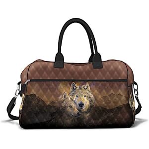The Bradford Exchange Lucie Bilodeau Wolves Quilted Weekender Bag The Bradford Exchange Lucie Bilodeau Wolves Quilted Weekender Bag