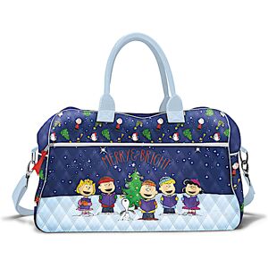The Bradford Exchange PEANUTS Merry & Bright Christmas Quilted Duffle Bag The Bradford Exchange PEANUTS Merry & Bright Christmas Quilted Duffle Bag