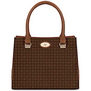 The Bradford Exchange Monogrammed Faux Leather Satchel With Matching Card Holder The Bradford Exchange Monogrammed Faux Leather Satchel With Matching Card Holder