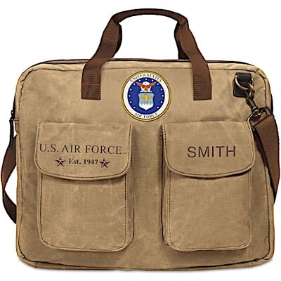 The Bradford Exchange U.S. Air Force Personalized Messenger Tote Bag The Bradford Exchange U.S. Air Force Personalized Messenger Tote Bag
