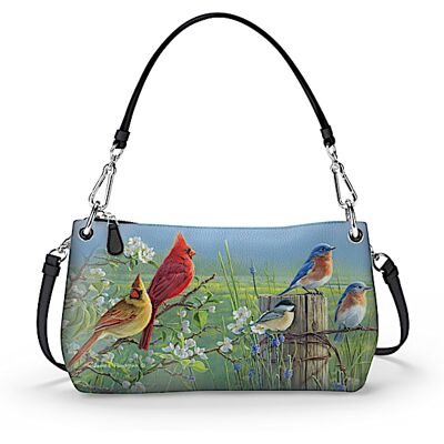 The Bradford Exchange James Hautman Spring Serenade Handbag Can Be Worn 3 Ways The Bradford Exchange James Hautman Spring Serenade Handbag Can Be Worn 3 Ways