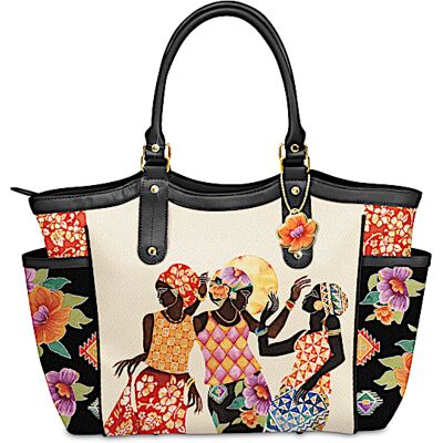 The Bradford Exchange Keith Mallett Jubilation Designer-Style Tote Bag The Bradford Exchange Keith Mallett Jubilation Designer-Style Tote Bag