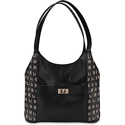 The Bradford Exchange Personalized Black Shoulder Bag With Your Initials The Bradford Exchange Personalized Black Shoulder Bag With Your Initials