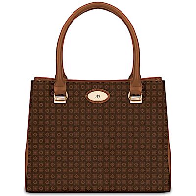 The Bradford Exchange Monogrammed Faux Leather Satchel With Matching Card Holder The Bradford Exchange Monogrammed Faux Leather Satchel With Matching Card Holder