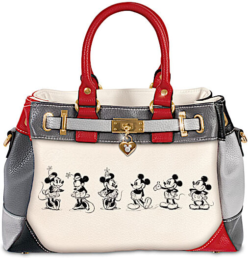 The Bradford Exchange Handbag: Disney Mickey And Minnie Love Story Handbag