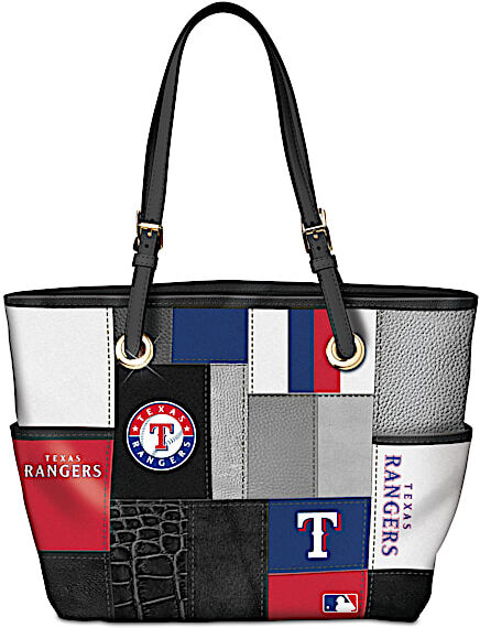 The Bradford Exchange Texas Rangers MLB Women's Patchwork Tote Bag