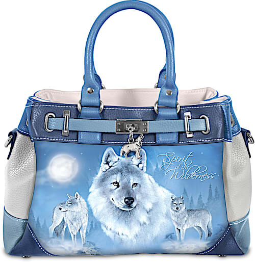 The Bradford Exchange Eddie LePage Wolf Art Women's Fashion Handbag