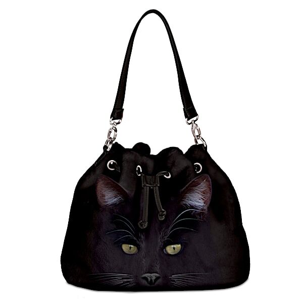The Bradford Exchange MystiCool Cat Women's Cat-Themed Fleece Handbag