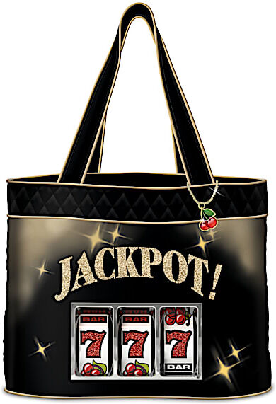 The Bradford Exchange Jackpot! Women's Quilted Tote Bag With Cherry Charm