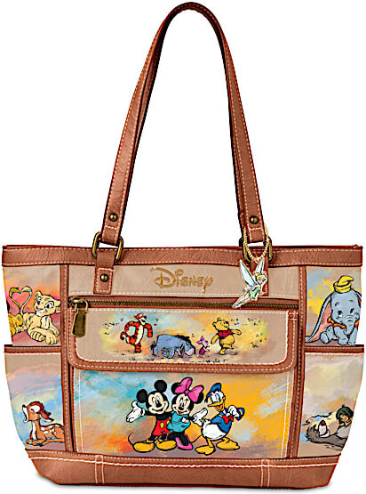 The Bradford Exchange Disney Designer-Style Handbag Featuring Over 20 Characters