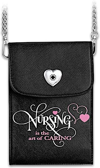 The Bradford Exchange Nursing Is The Art Of Caring Crossbody Cell Phone Bag