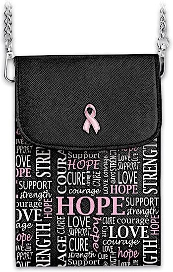 The Bradford Exchange Breast Cancer Awareness Crossbody Cell Phone Bag