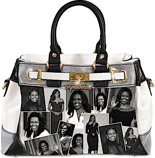 The Bradford Exchange Michelle Obama Handbag With Shoulder Strap And Charm