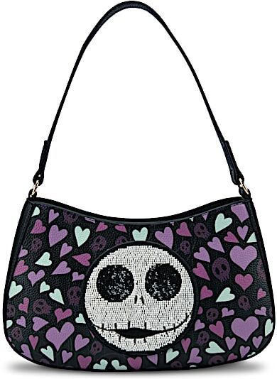 The Bradford Exchange The Nightmare Before Christmas Black Beaded Handbag