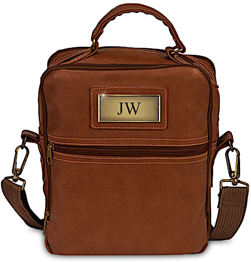 The Bradford Exchange Personalized Faux Leather Gear Organizer Bag With Initials