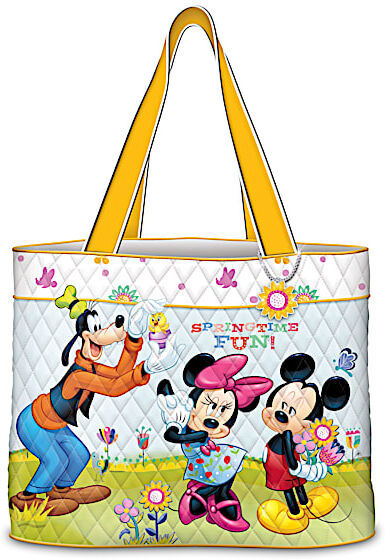 The Bradford Exchange Disney Mickey Mouse Seasonal Quilted Tote Bag Collection