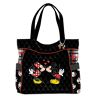 The Bradford Exchange Disney Mickey Mouse and Minnie Mouse Women's Quilted Tote Bag: Bradford Exchange