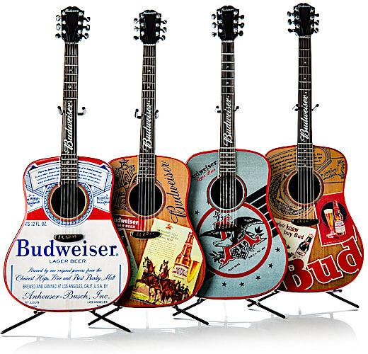 The Hamilton Collection Budweiser Music And Memories Guitar Sculpture Collection