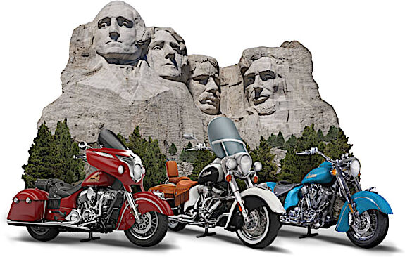 The Hamilton Collection Indian Motorcycle Return to Sturgis Anniversary Sculptures