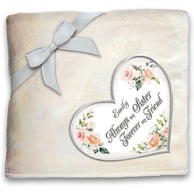 The Bradford Exchange Plush Throw Blanket Personalized With A Sister's Name The Bradford Exchange Plush Throw Blanket Personalized With A Sister's Name