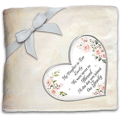 The Bradford Exchange Plush Throw Blanket Personalized With Daughter-In-Law's Name The Bradford Exchange Plush Throw Blanket Personalized With Daughter-In-Law's Name