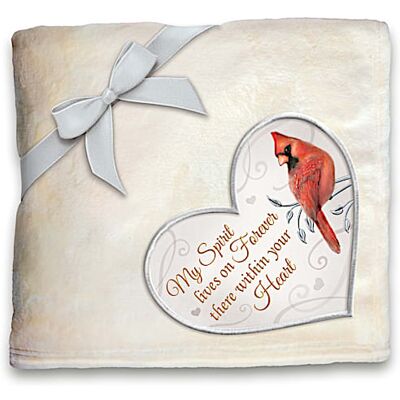 The Bradford Exchange Remembrance Plush Throw Blanket With Cardinal Artwork The Bradford Exchange Remembrance Plush Throw Blanket With Cardinal Artwork