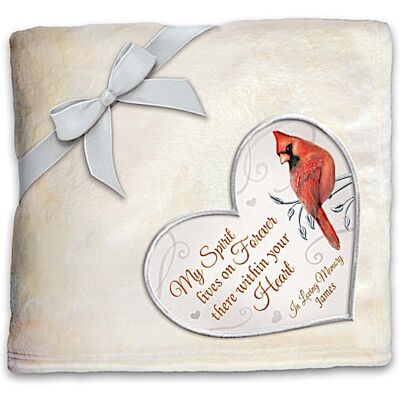 The Bradford Exchange Personalized Remembrance Cardinal Plush Throw Blanket The Bradford Exchange Personalized Remembrance Cardinal Plush Throw Blanket