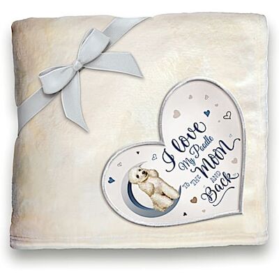 The Bradford Exchange Plush Blanket Featuring Poodle Within Heart Applique The Bradford Exchange Plush Blanket Featuring Poodle Within Heart Applique