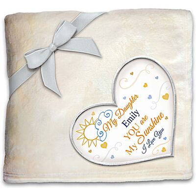 The Bradford Exchange Plush Throw Blanket Personalized With A Daughter's Name The Bradford Exchange Plush Throw Blanket Personalized With A Daughter's Name