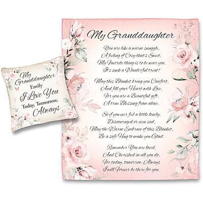 The Bradford Exchange Blanket And Personalized Pillow Set For Your Granddaughter The Bradford Exchange Blanket And Personalized Pillow Set For Your Granddaughter