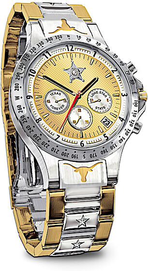 The Bradford Exchange Texas Lone Star Diamond Men's Watch