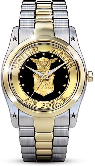 The Bradford Exchange Air Force Men's Dress Watch With A Diamond