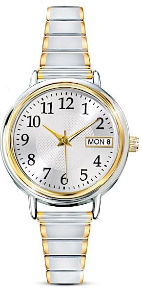 The Bradford Exchange Classic Daytimer Water Resistant Personalized Women's Watch - Personalized Jewelry