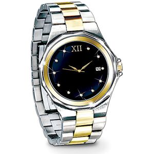 The Bradford Exchange Timeless Love Engraved Diamond Men's Watch