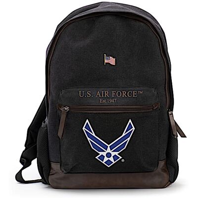 The Bradford Exchange USAF Canvas Backpack With Free American Flag Pin The Bradford Exchange USAF Canvas Backpack With Free American Flag Pin