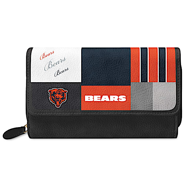 The Bradford Exchange For The Love Of The Game NFL Chicago Bears Patchwork Wallet