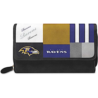The Bradford Exchange For The Love Of The Game NFL Baltimore Ravens Patchwork Wallet The Bradford Exchange For The Love Of The Game NFL Baltimore Ravens Patchwork Wallet
