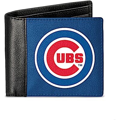 The Bradford Exchange Chicago Cubs Men's RFID Blocking Leather Wallet The Bradford Exchange Chicago Cubs Men's RFID Blocking Leather Wallet