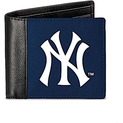 The Bradford Exchange New York Yankees Men's RFID Blocking Leather Wallet The Bradford Exchange New York Yankees Men's RFID Blocking Leather Wallet